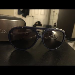 Alexander McQueen blue aviators